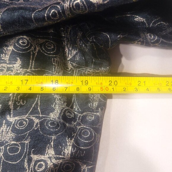 Chico's Black & Gold Owl-Patterned Metallic Blazer - Size 1 (Med/8) - Picture 10 of 12